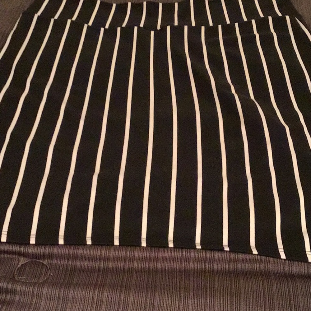 Black and White Strip Skirt